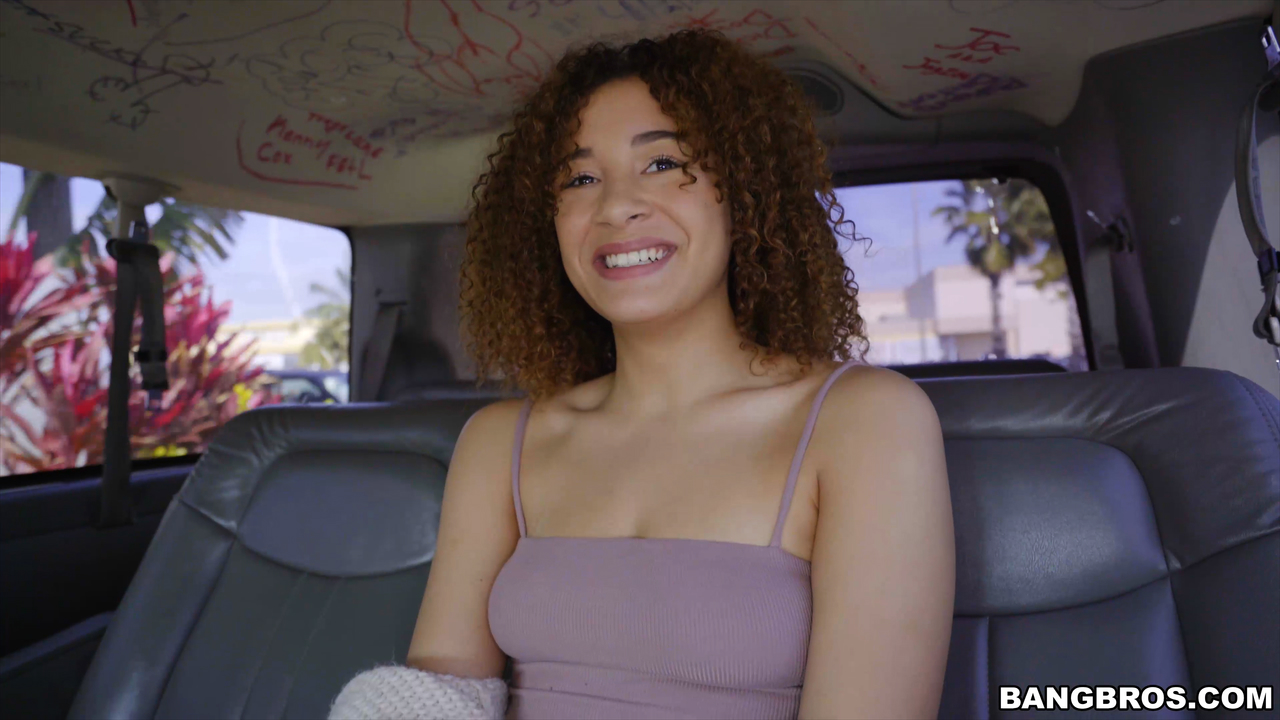 Curly haired Latina teen Mariah Banks getting pounded on the bus zdjęcie porno #423984453