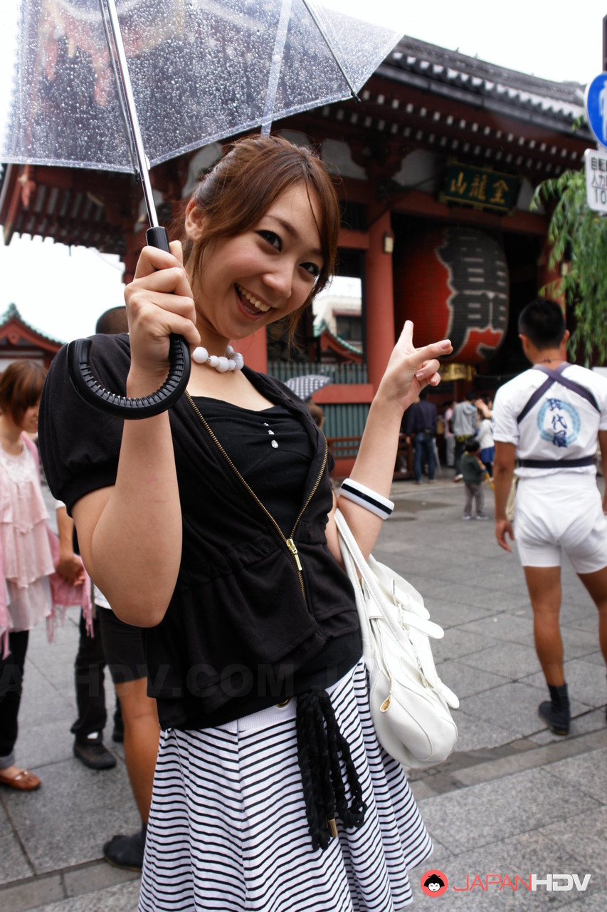 Lovely Japanese lady Ryo Akanishi flashes her cute panties in public porno fotoğrafı #425585915