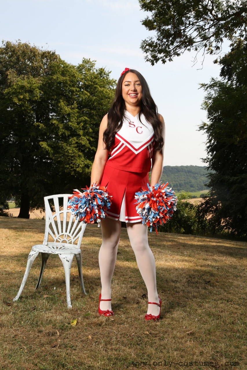Smiley cheerleader Reanna strips to pantyhose while dancing outdoors ポルノ写真 #422783780 | Only Costumes Pics, Reanna, Cheerleader, モバイルポルノ