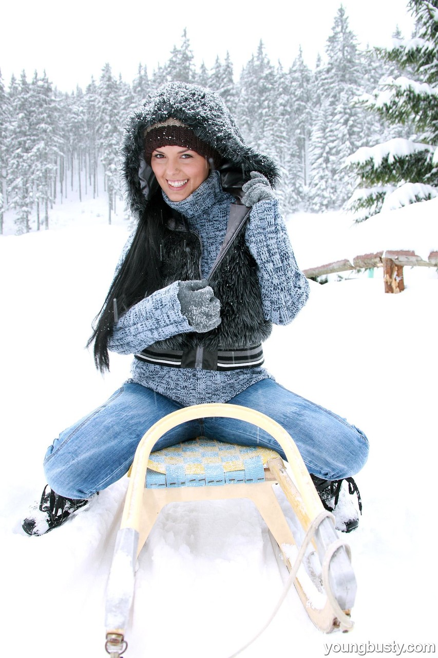 Brunette girl with huge boobs Ora drills her twat with a toy in the snow photo porno #425588202 | Young Busty Pics, Jasmine Black, Natural Tits, porno mobile