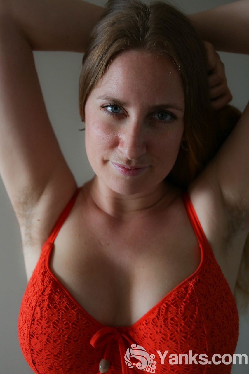 Busty redhead babe in sexy lingerie Nicholeshows her curves and bushy twat porno fotoğrafı #425950797