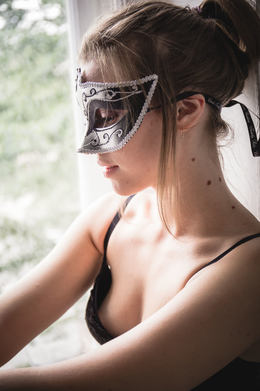 Masked Ukrainian teen Mia Luna poses in her lingerie and rubs her pink hole порно фото #423095607 | The Life Erotic Pics, Mia Luna, Fetish, мобильное порно