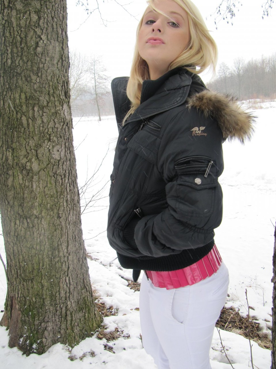 Pretty Blonde Teen Tonya Shows Her Juicy Tits Her Fine Ass Outdoors
