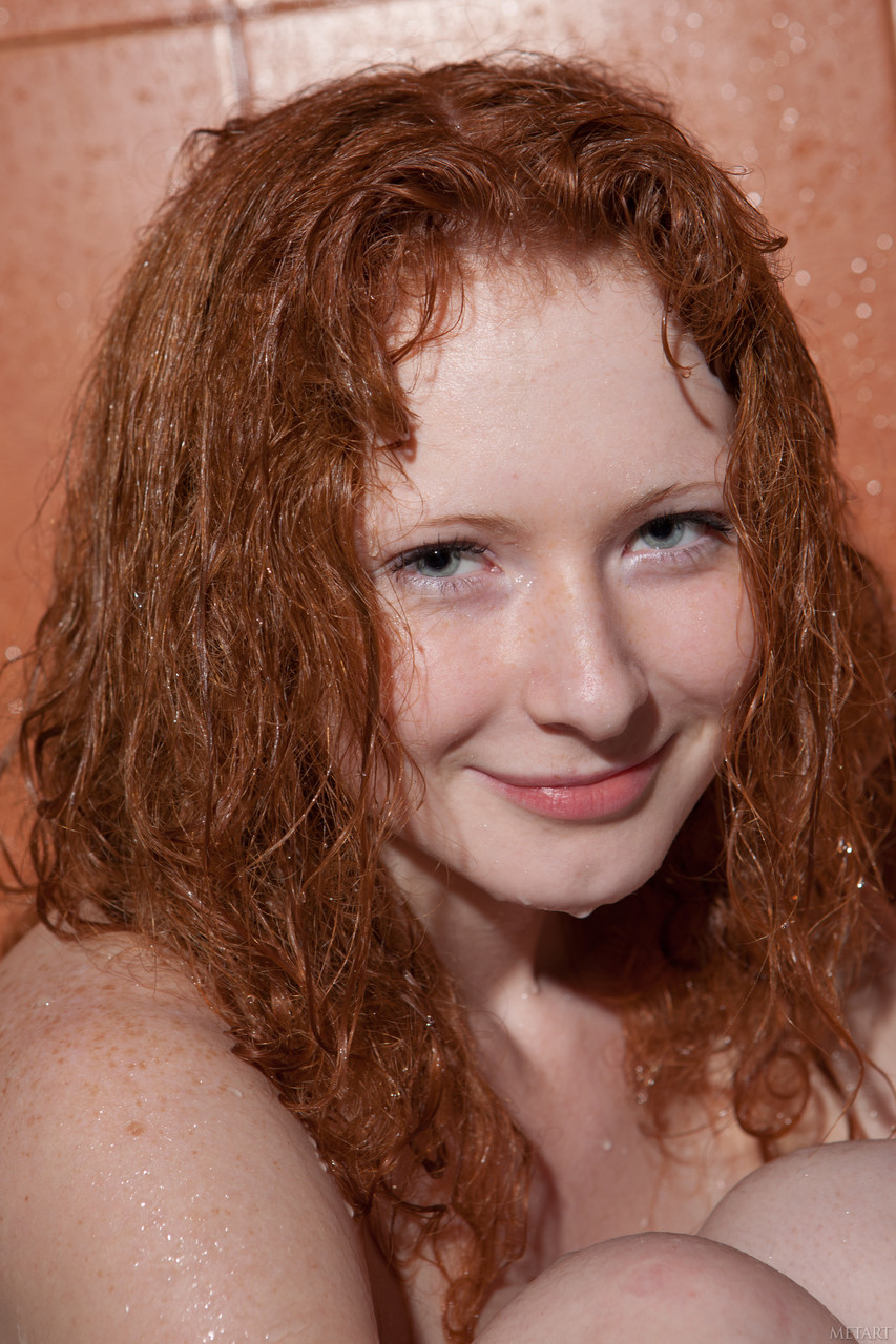 Curly Haired Teen Rochelle A Presents Her Nice Tits And Trimmed Ginger Pussy