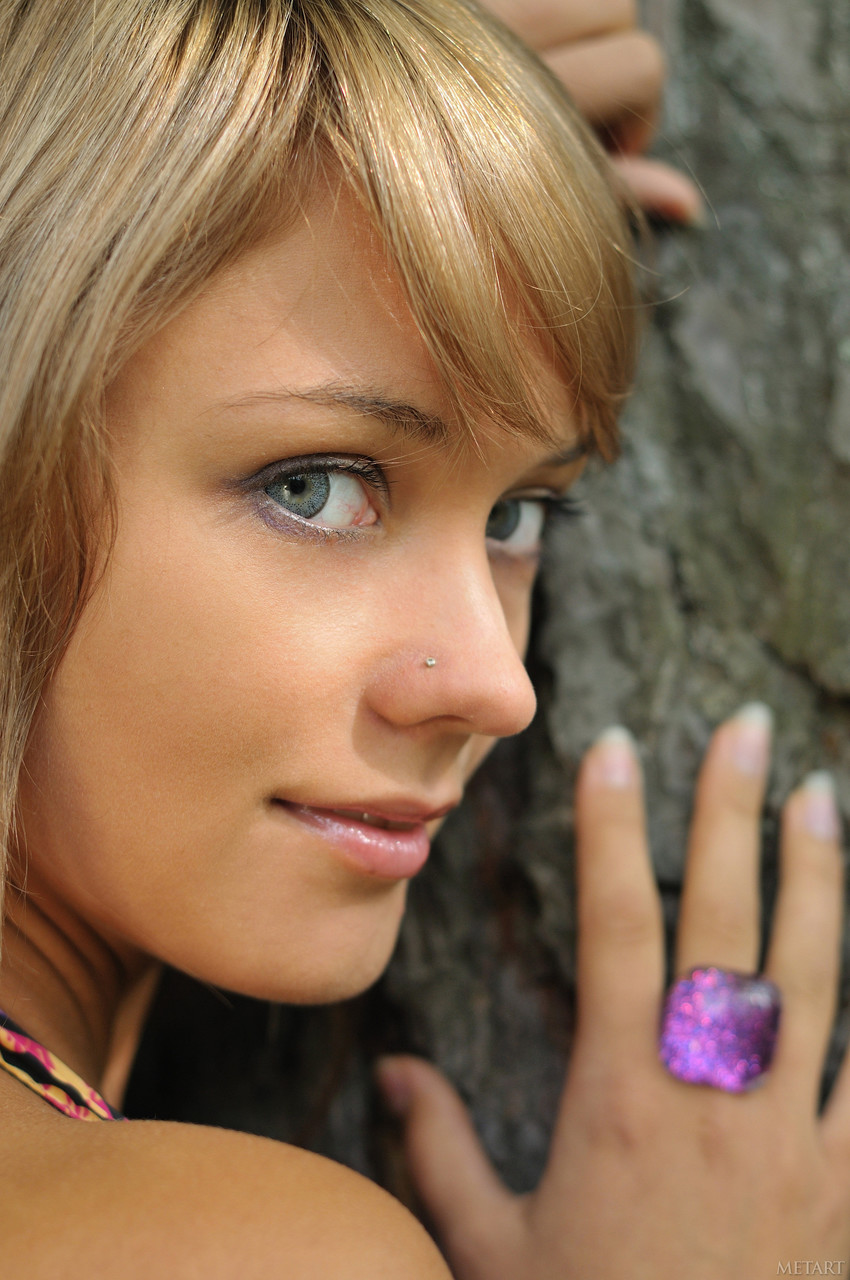Sweet Teen With Blue Eyes Lada D Reveals Her Small Breasts In The Woods