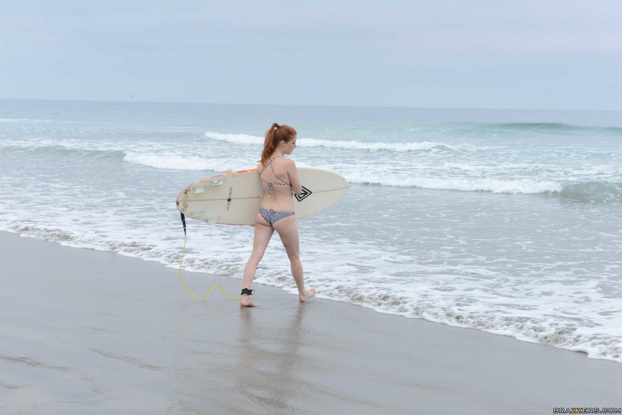 Superb hot redhead Penny Pax showing her perfectly shaped body on the beach porn photo #425449243