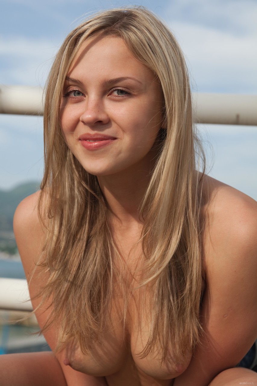Blonde babe with beautiful eyes Luciana A flaunts her amazing figure porno fotoğrafı #427873963