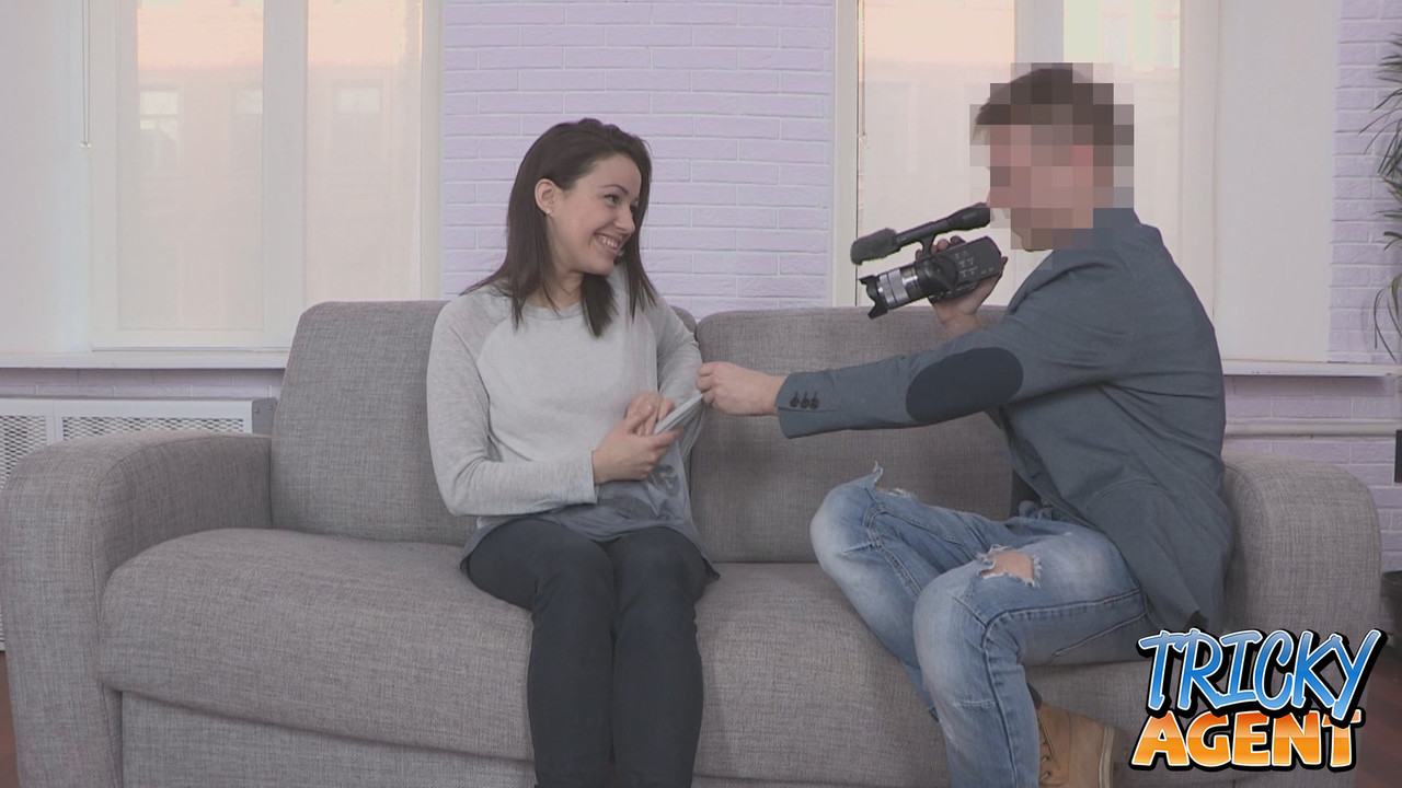 This lovely young lady, Ashley gets her filling on a casting couch by way of the cameraman.