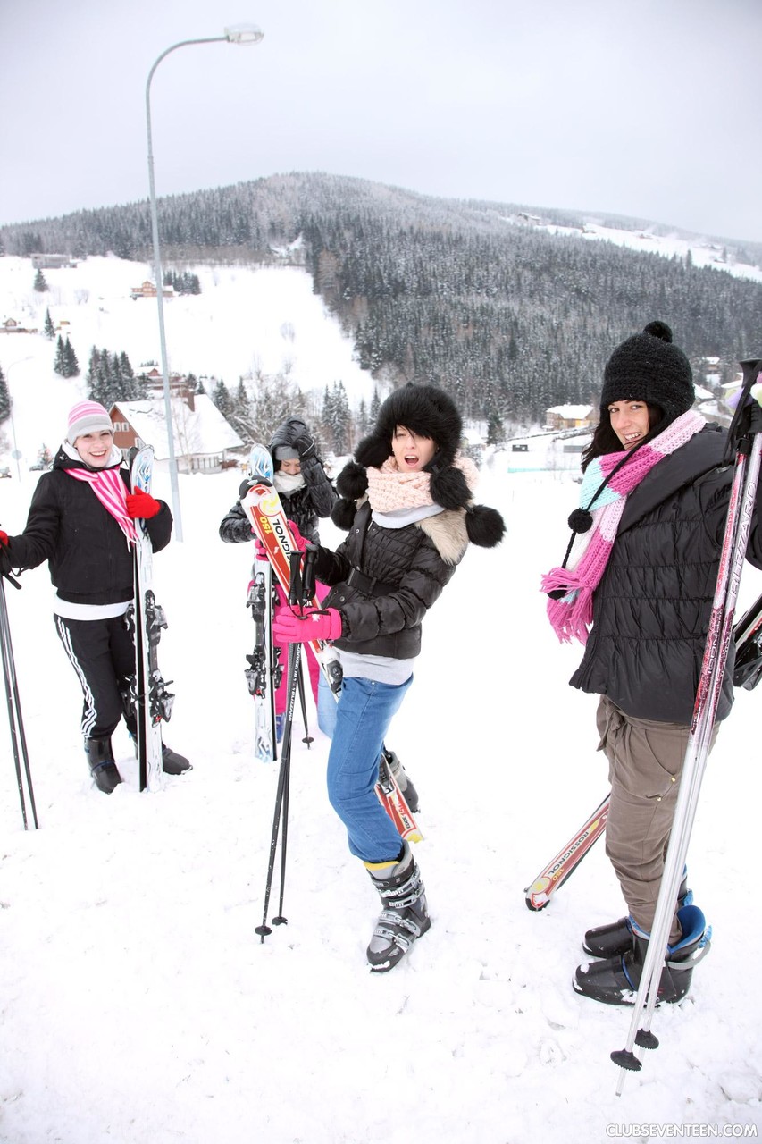 Kinky European Teens Undress And Have Hot Groupsex After Skiing All Day