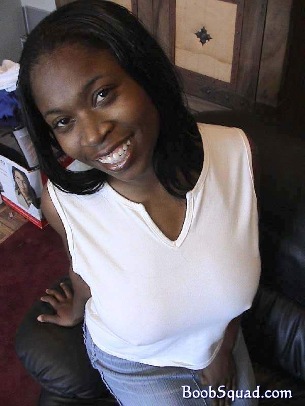 Ebony Cutie Carla Unveiling Her Huge Natural Breasts And Round Booty