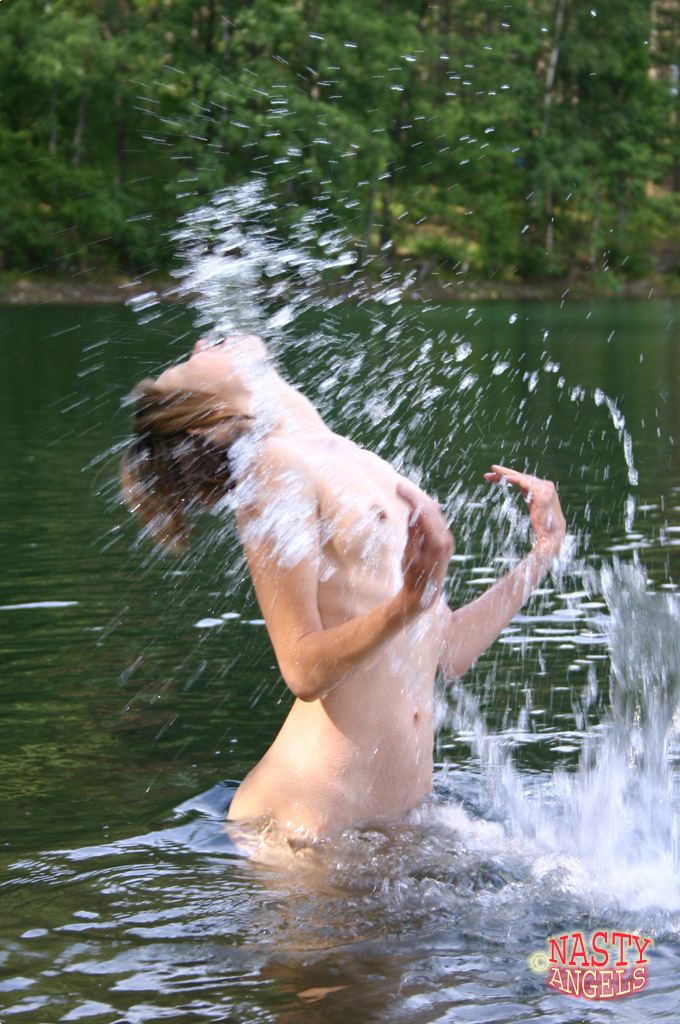 Slender Russian teen Zarina peels her bikini off and takes a bath in the river porno foto #428399983 | 18 Videoz Pics, Zarina, Bikini, mobiele porno