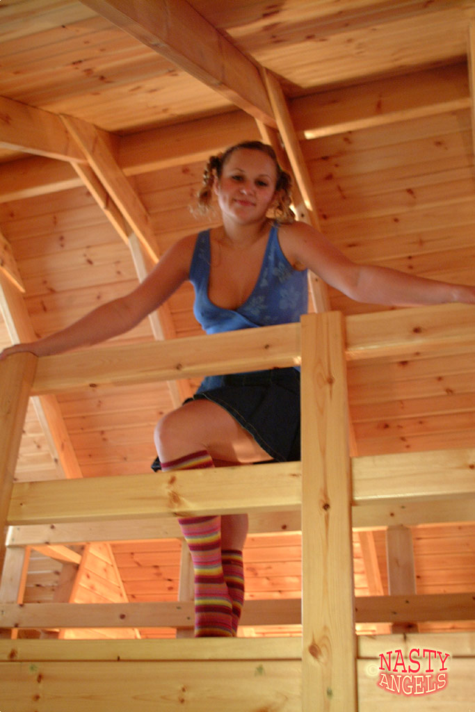 Pigtailed cutie Dunia stripping in the wooden cabin and showing her curves порно фото #429045339 | 18 Videoz Pics, Dunia, Socks, мобильное порно