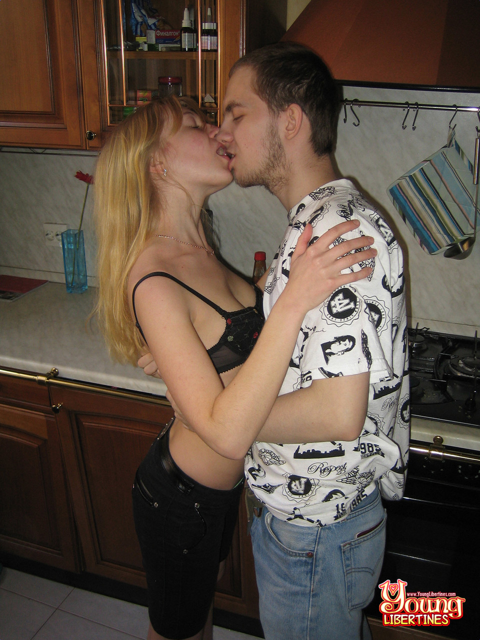 Amateur girlfriend Abba gets screwed in various sex positions in the kitchen porn photo #424563017