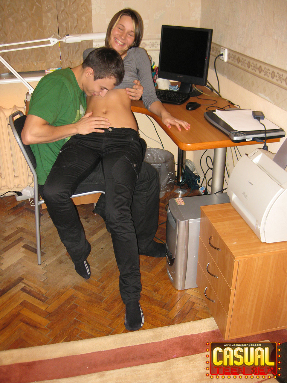 Skinny teen Irina Bruni enjoying hardcore sex with her hung stepbrother porn photo #423963942