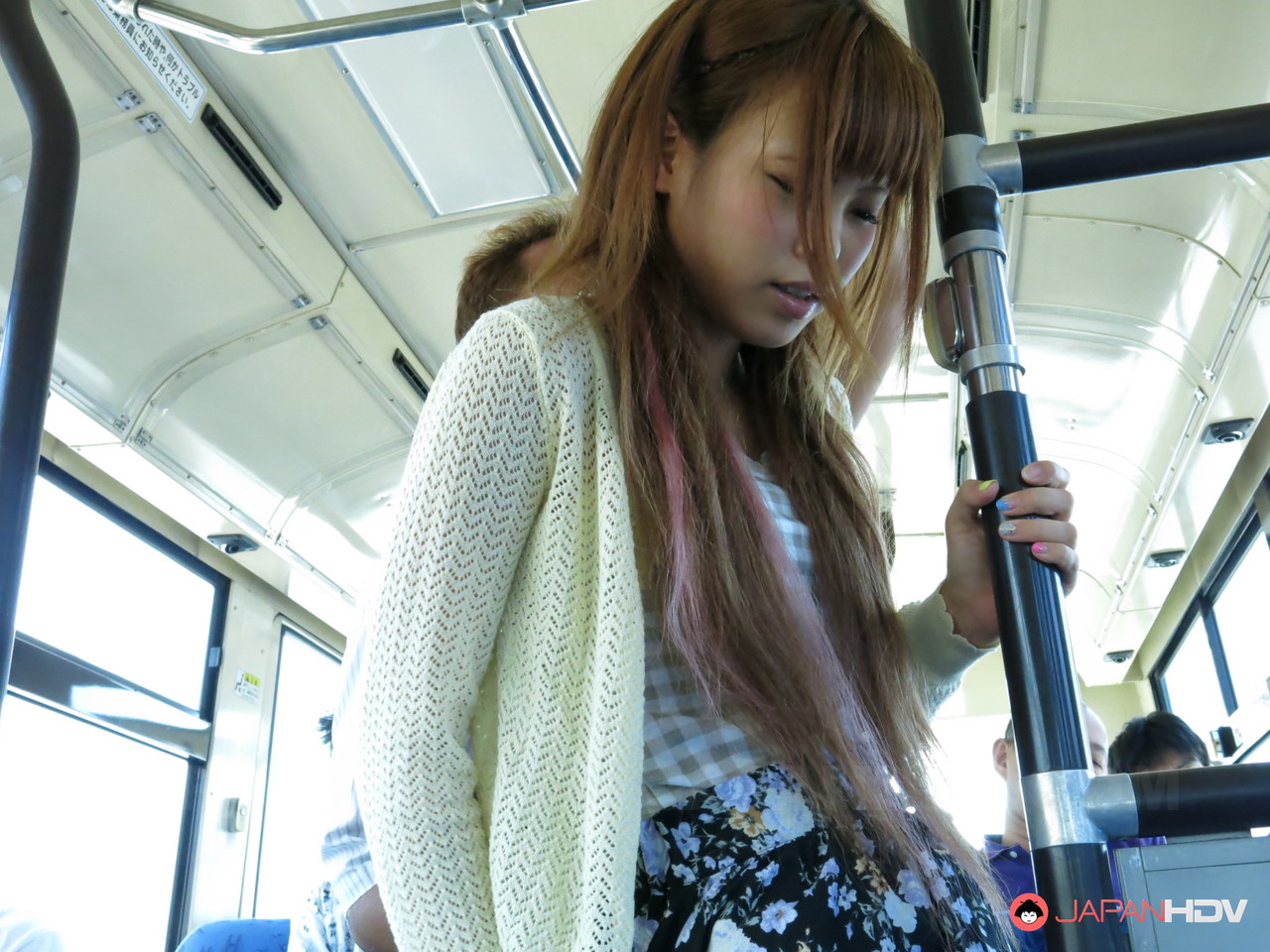 Japanese teen Marin Yuuki gets fucked by a bunch of passengers on the bus foto porno #424345719