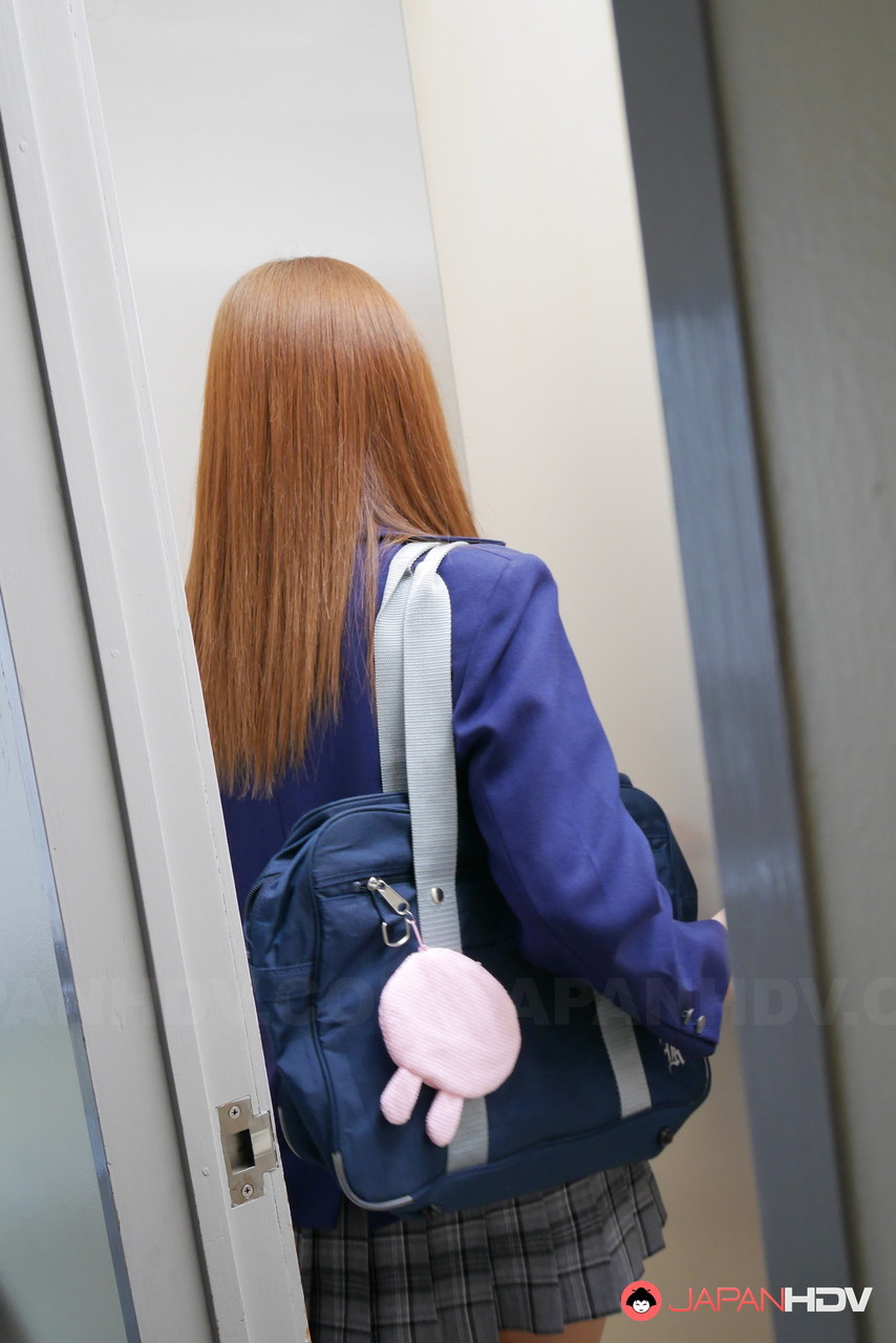 Asian schoolgirl Misaki Asuka toys her vagina in the school toilet porn photo #424520407