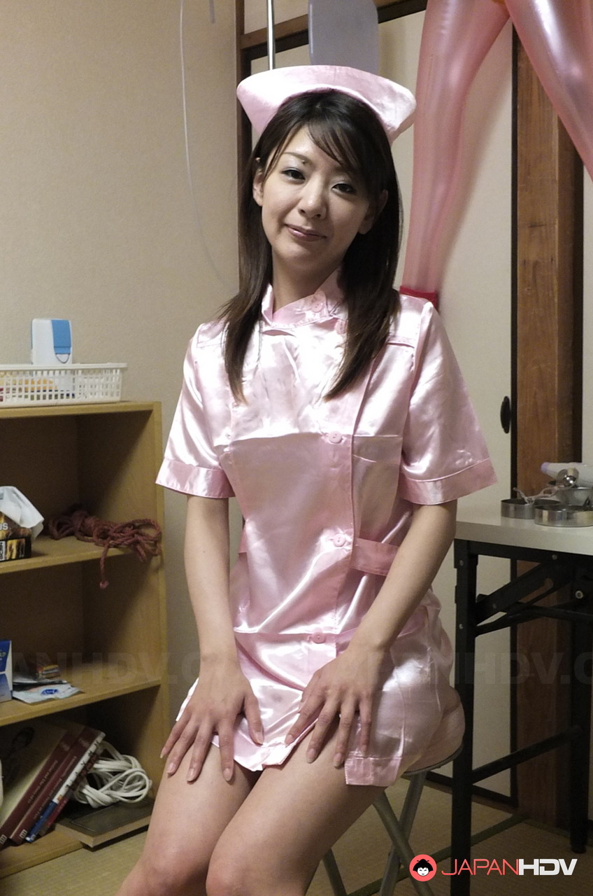 Japanese nurse Tomomi Matsuda gets her face & furry cunt fucked by a tiny dick foto porno #426231196