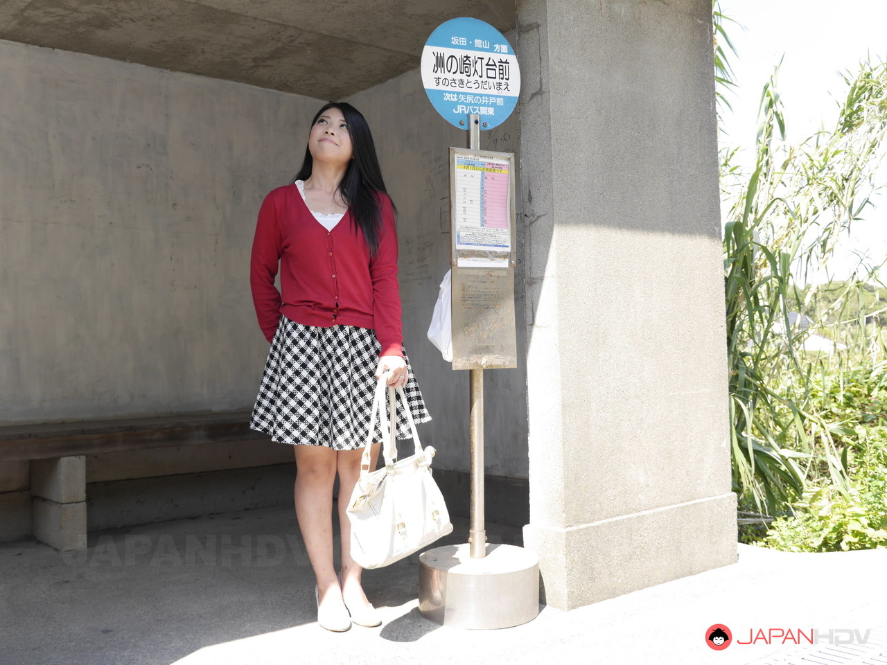 Black-haired Asian beauty Aimi Nagano gets nailed on a public bus foto porno #423858296