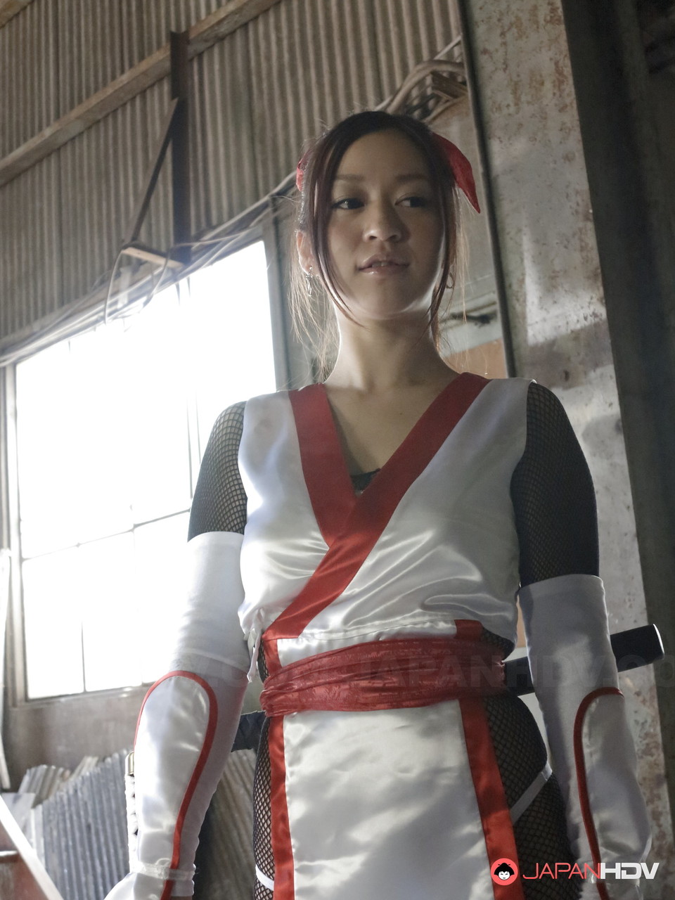 Japanese samurai in a sexy outfit Maria Ono gets tortured by two ninjas ポルノ写真 #426931159