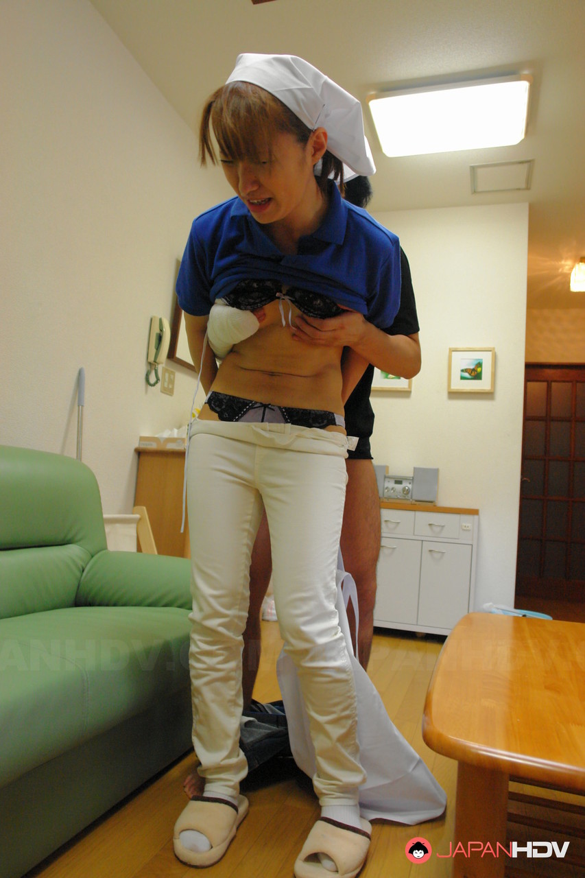 Short Japanese maid Yukari Toudou gets stripped, fucked & creampied foto porno #424737779