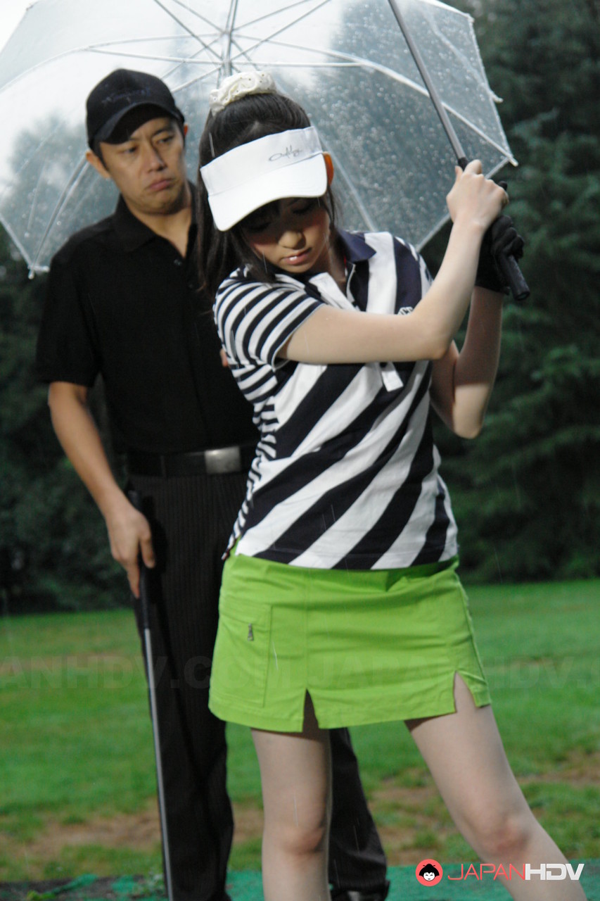 Japanese golfer Michiru Tsukino gets finger fucked & dicked by her instructor foto porno #426629592