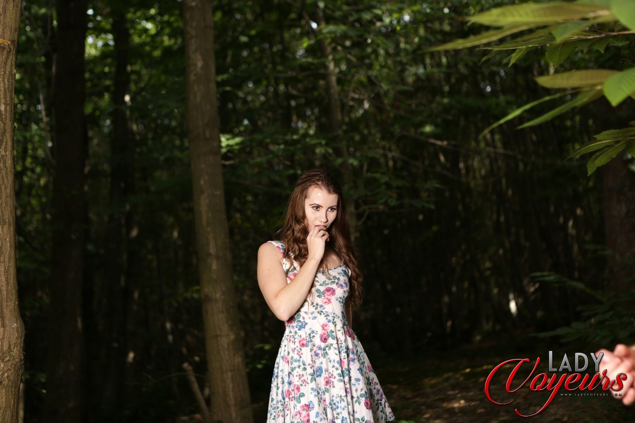 Brunette babe Brook Logan strips her sexy dress & poses for a voyeur in woods ポルノ写真 #424223991 | Lady Voyeurs Pics, Brook Logan, Voyeur, モバイルポルノ