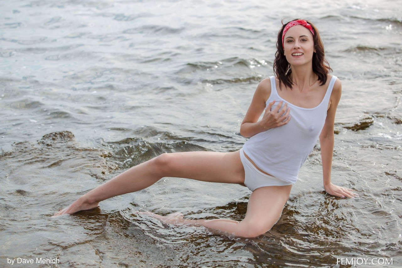 Lovely Italian teen Sade Mare strips in the sea and poses butt naked photo porno #423770311 | Femjoy Pics, Sade Mare, Beach, porno mobile