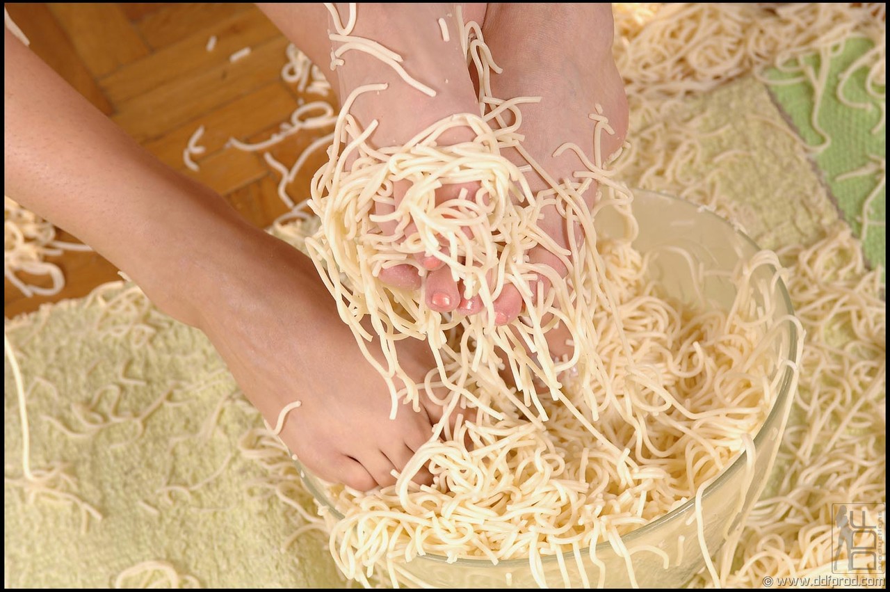 Sweet Gitta Blond and Miki S strip and get messy with noodles on the floor zdjęcie porno #425662292 | Hot Legs and Feet Pics, Gitta Blond, Miki S, Feet, mobilne porno