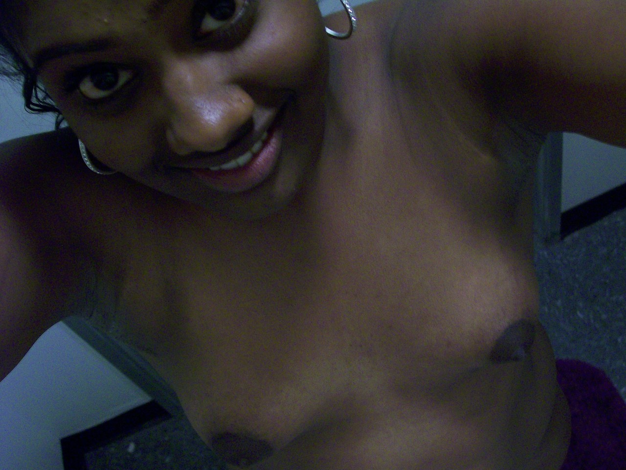 Ebony Teen Paris Takes Selfies While Showing Her Big Ass Puffy Nipples