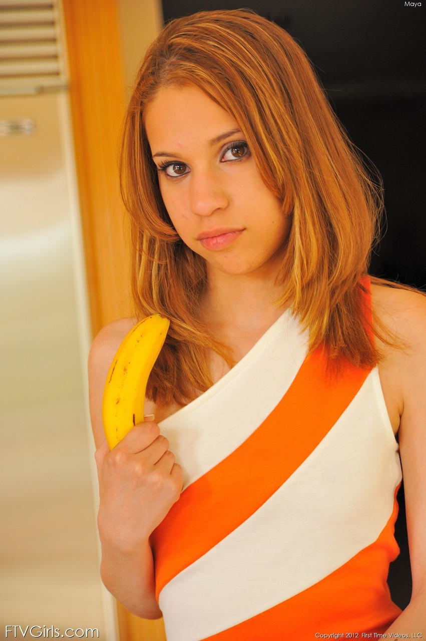 Adorable Maya fills her shaved vagina with small banana in the kitchen ポルノ写真 #424981022 | FTV Girls Pics, Mae Olsen, Masturbation, モバイルポルノ