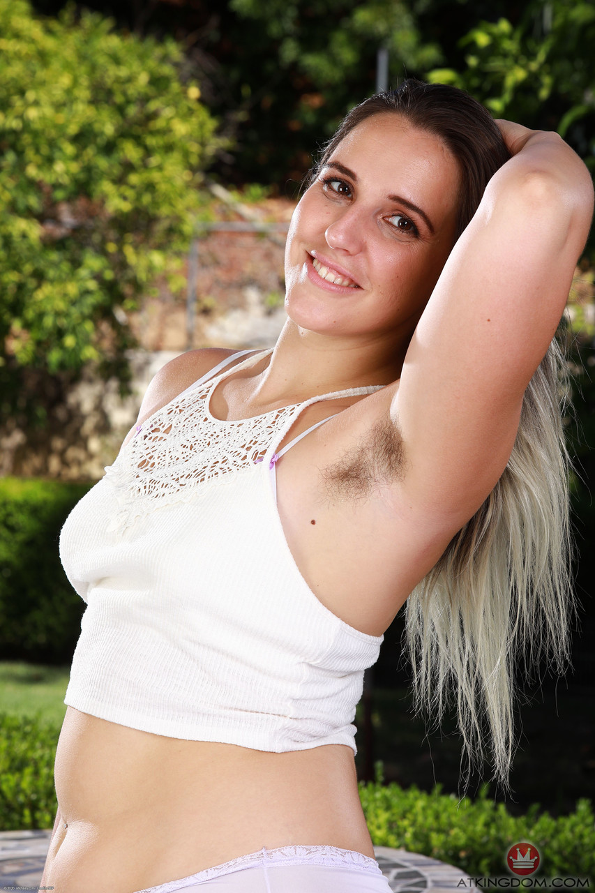 Chubby American Babe Dria Submits Flaunts Her Hairy Armpits Twat And Big Ass