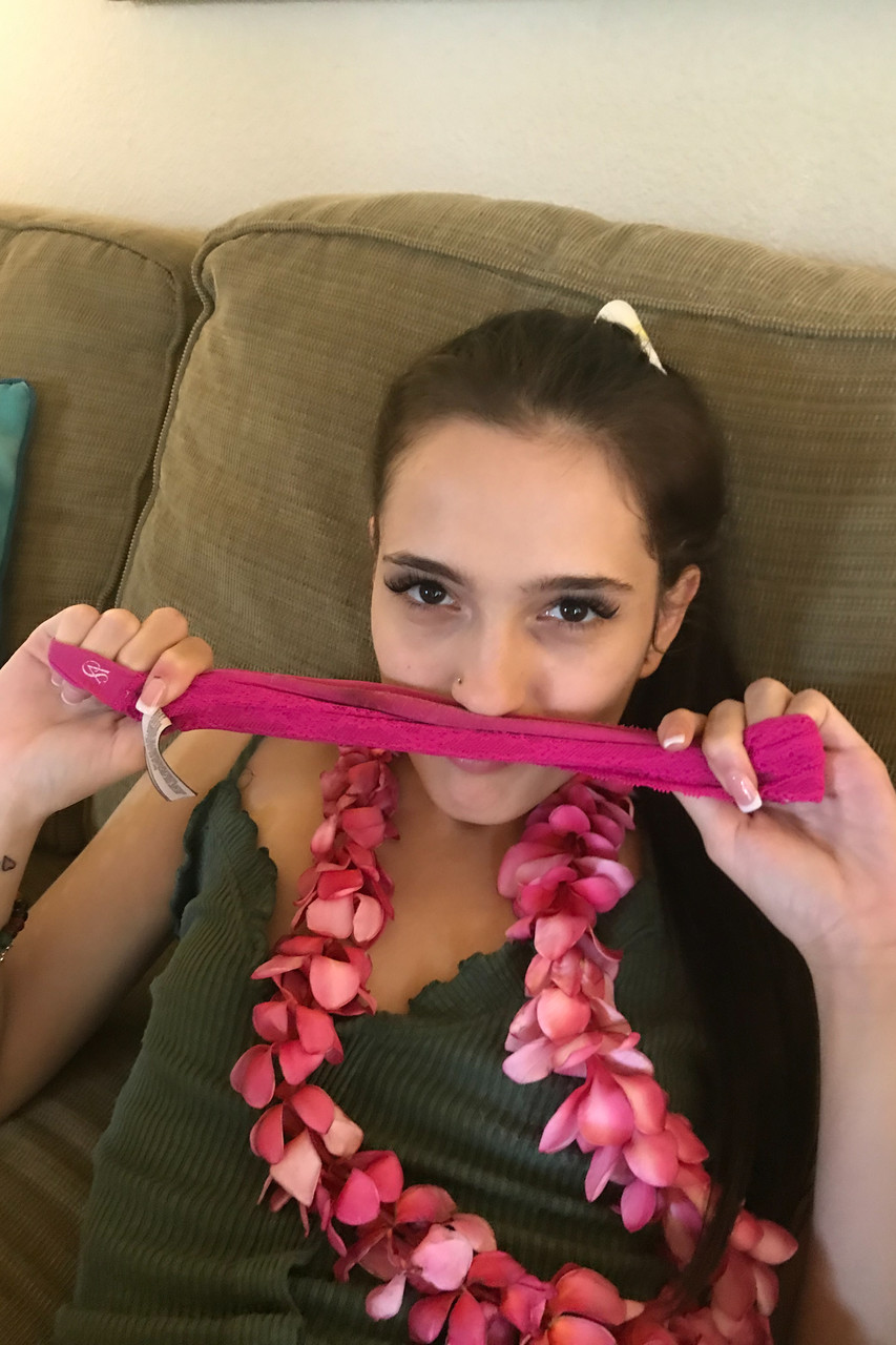Latina babe Brooke Haze strips outdoors & shows her hairy pussy & tiny tits photo porno #423884093