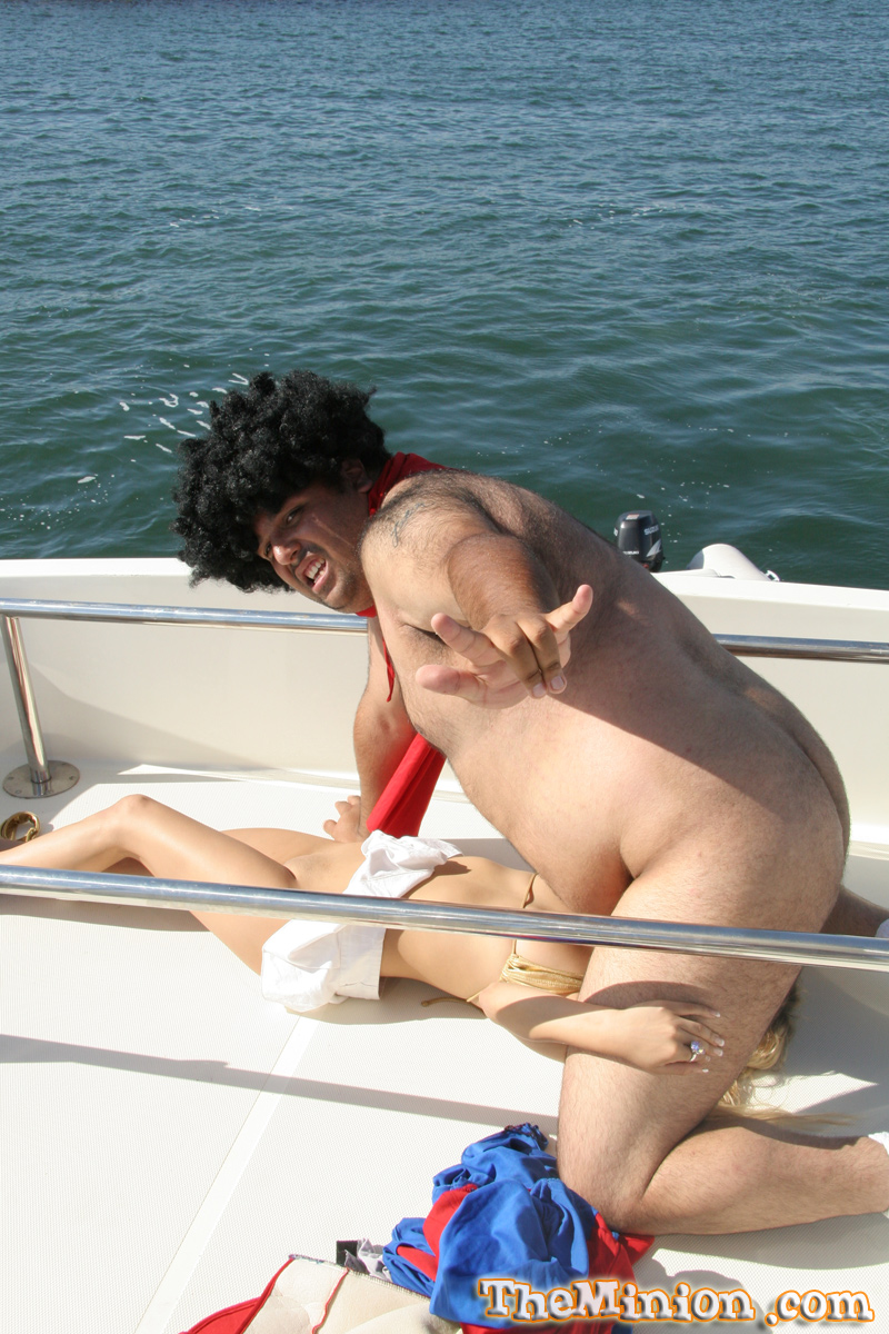 Blonde Latina Teen Kat Gets Her Mouth Rammed By A Fat Guy On A Boat