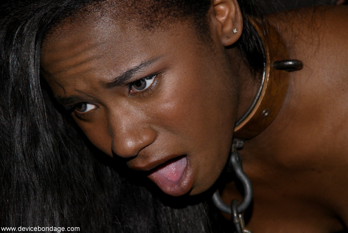 Ebony with a big ass Hailey Young gets abused after getting her neck chained foto porno #428024325