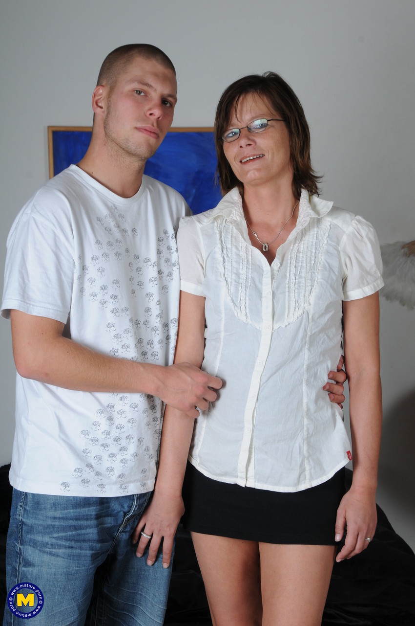 European mom in glasses Lilje gives her shaved cunt to a horny stud porn photo #425775258
