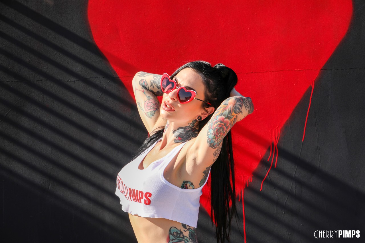 Inked American MILF Joanna Angel poses in her white top and red panties порно фото #426473279 | Cherry Pimps Pics, Joanna Angel, Arab, мобильное порно