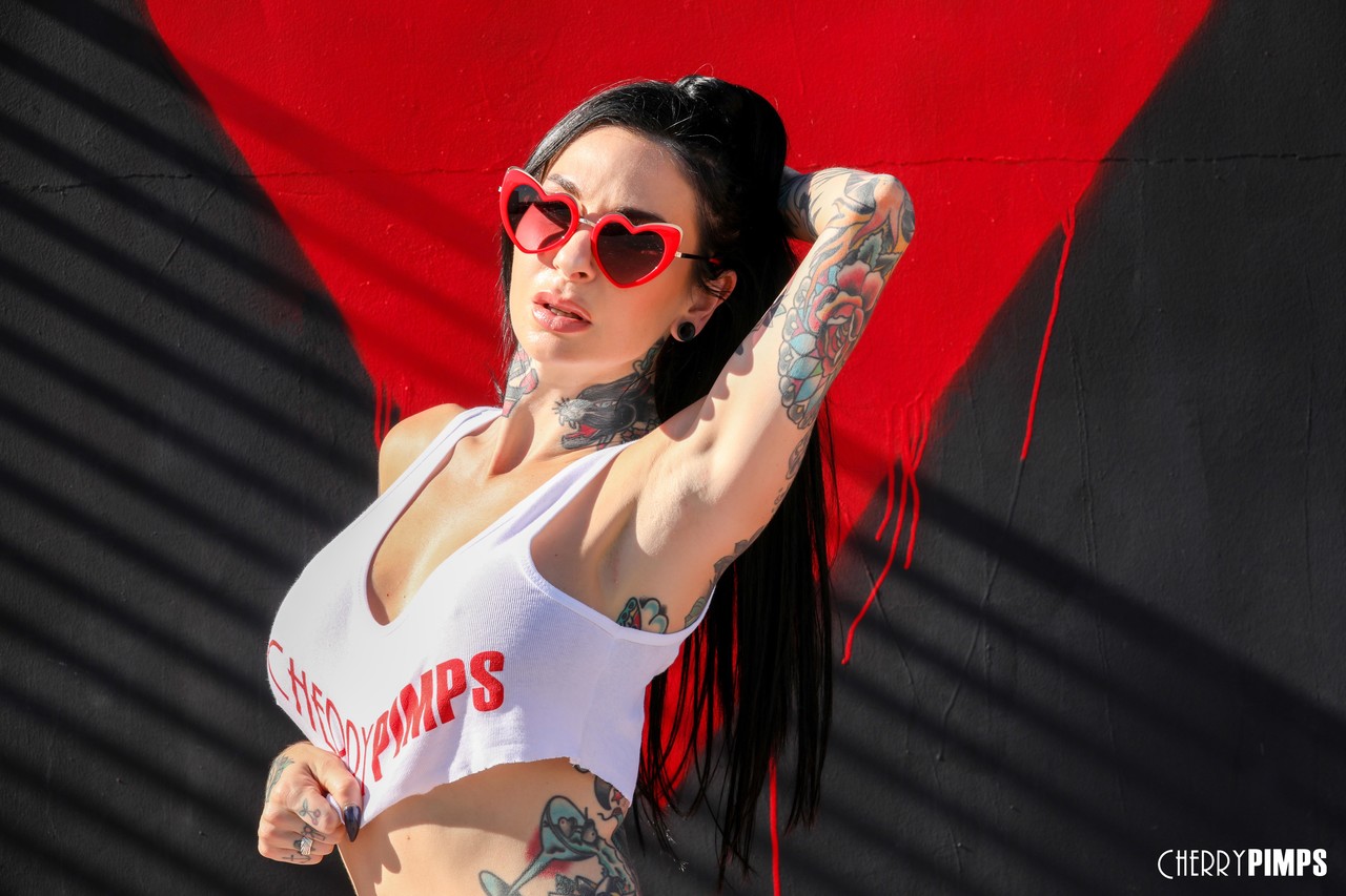Inked American MILF Joanna Angel poses in her white top and red panties порно фото #426473285 | Cherry Pimps Pics, Joanna Angel, Arab, мобильное порно