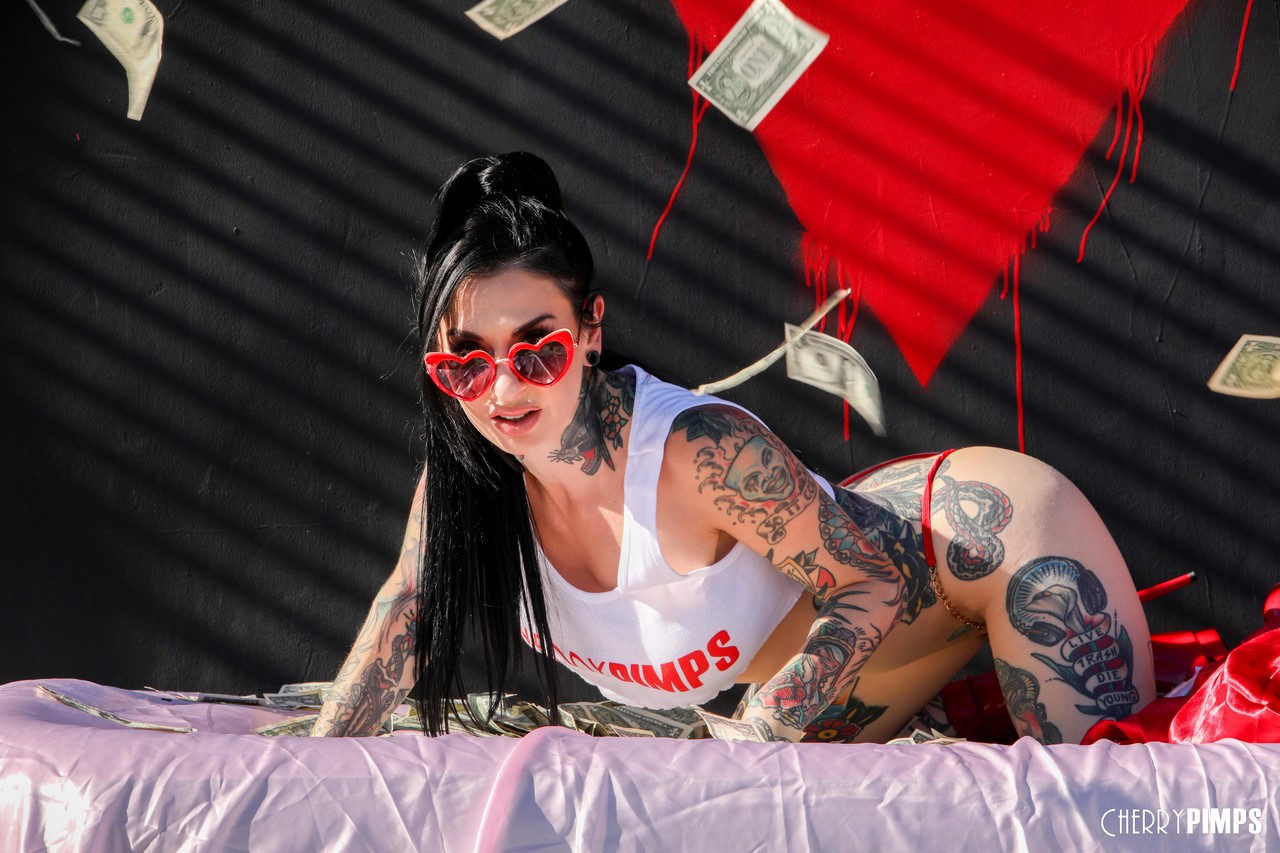 Inked American MILF Joanna Angel poses in her white top and red panties порно фото #426473290 | Cherry Pimps Pics, Joanna Angel, Arab, мобильное порно