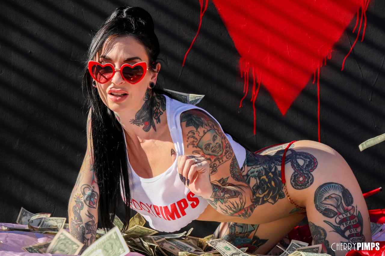 Inked American MILF Joanna Angel poses in her white top and red panties порно фото #426473301 | Cherry Pimps Pics, Joanna Angel, Arab, мобильное порно