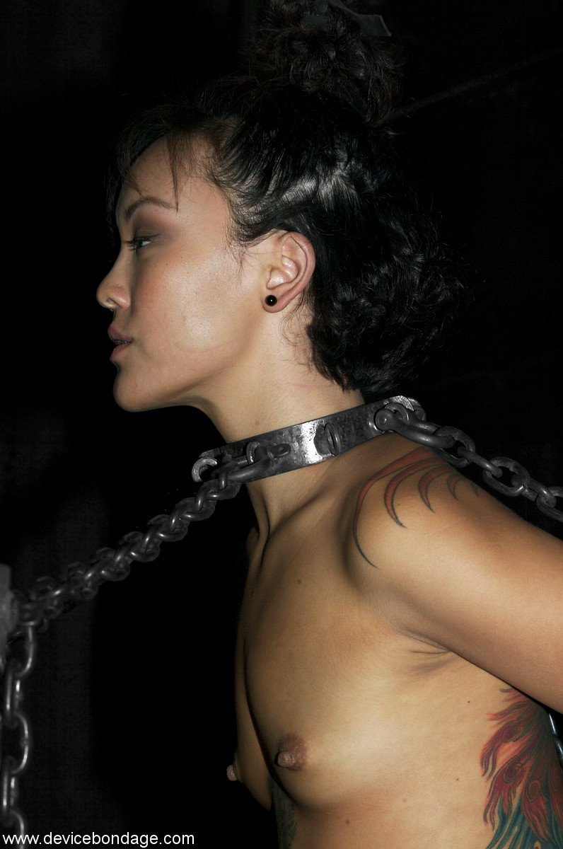 Asian babe Jandi Lin gets chained and abused by a kinky dom in bondage action porno fotoğrafı #424914807