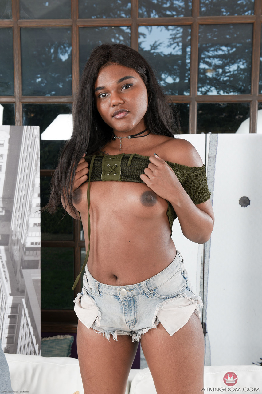 Adorable exotic teen Yara Skye exposes her round ass and nice titties photo porno #428868051