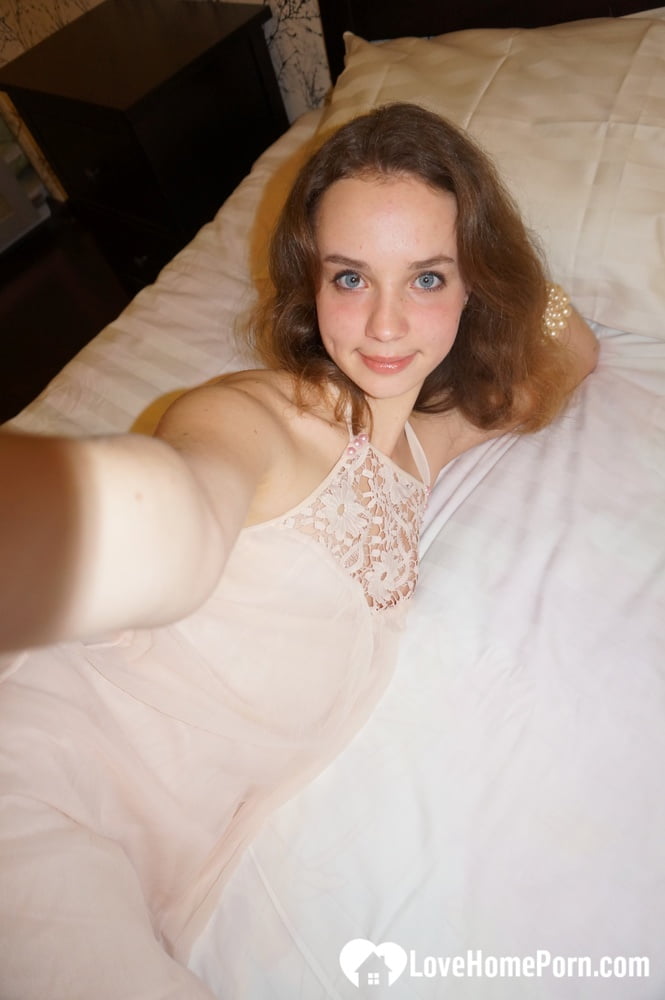 Cute amateur teen exposing in her tiny tits & hot ass in a selfie compilation photo porno #423912185