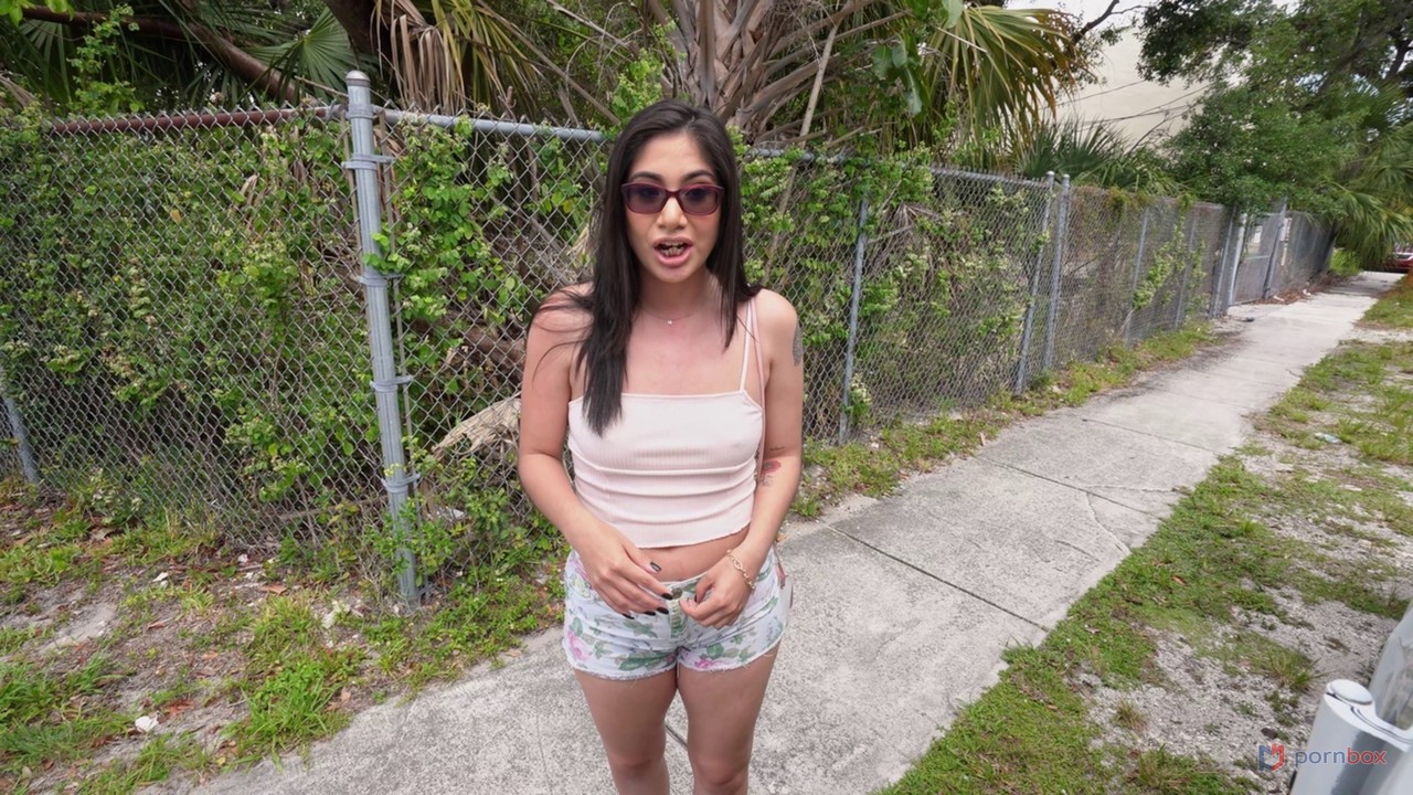 Kinky teen in glasses Lucy Sunflower enters a van and gets blacked hard photo porno #425148181