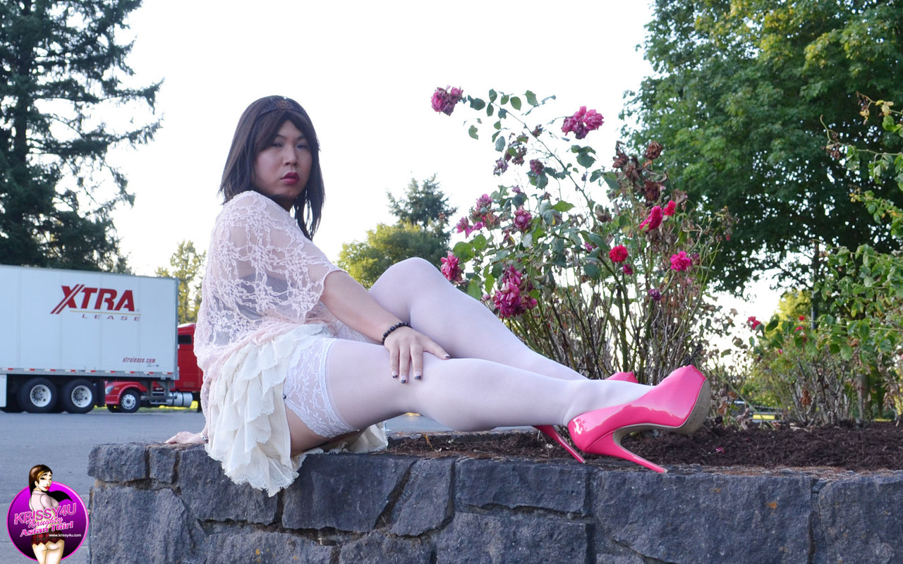 Slutty Asian shemale poses in a provocative outfit & high heels in public ポルノ写真 #427481787 | Krissy 4U Pics, Shemale, モバイルポルノ