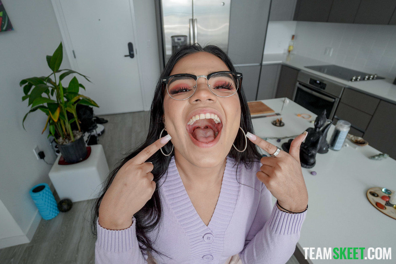 Cute Latina Summer Col Shows Her Tits Ass And Blows A Big Fat Dick