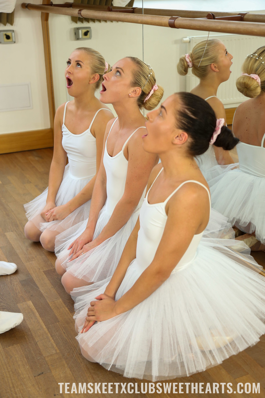 A group of young and thin ballerinas are given fucked by their ballet tutors while performing a variety of belly dances.