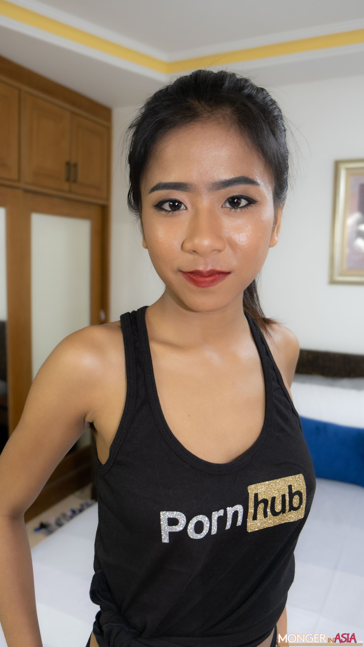 Thai Beauty Som Poses In Her Pornhub Outfit Shows Her Big Tits Ass