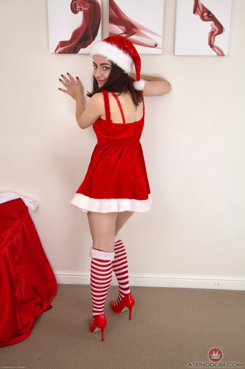 Kinky brunette in Xmas clothes Rabiosa shows off her hairy pussy in a solo порно фото #428174171 | ATK Hairy Pics, Rabiosa, Hairy, мобильное порно