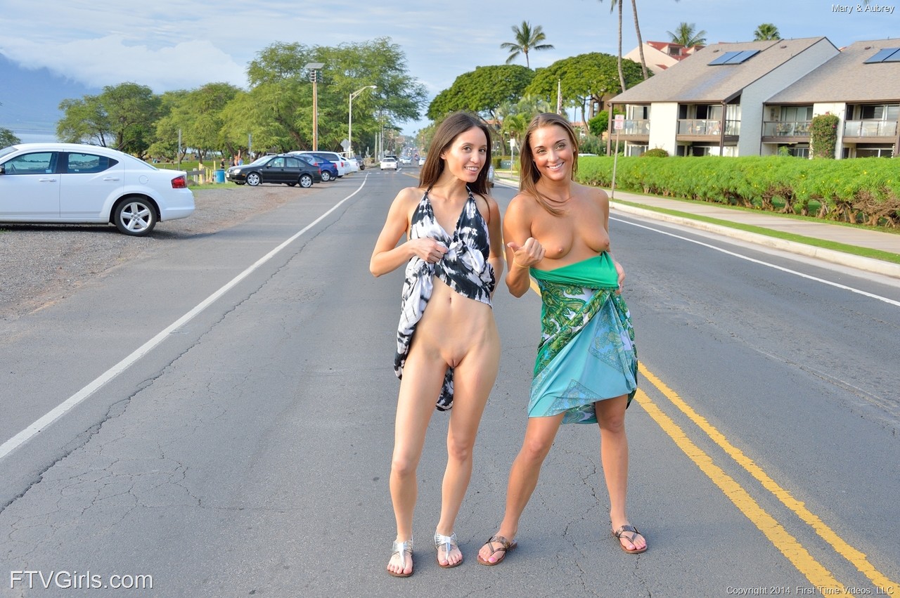 Gorgeous lesbian babes Mary & Aubrey giving pantyless upskirts in public 色情照片 #422605411 | FTV Girls Pics, Aubrey, Mary, Petite, 手机色情