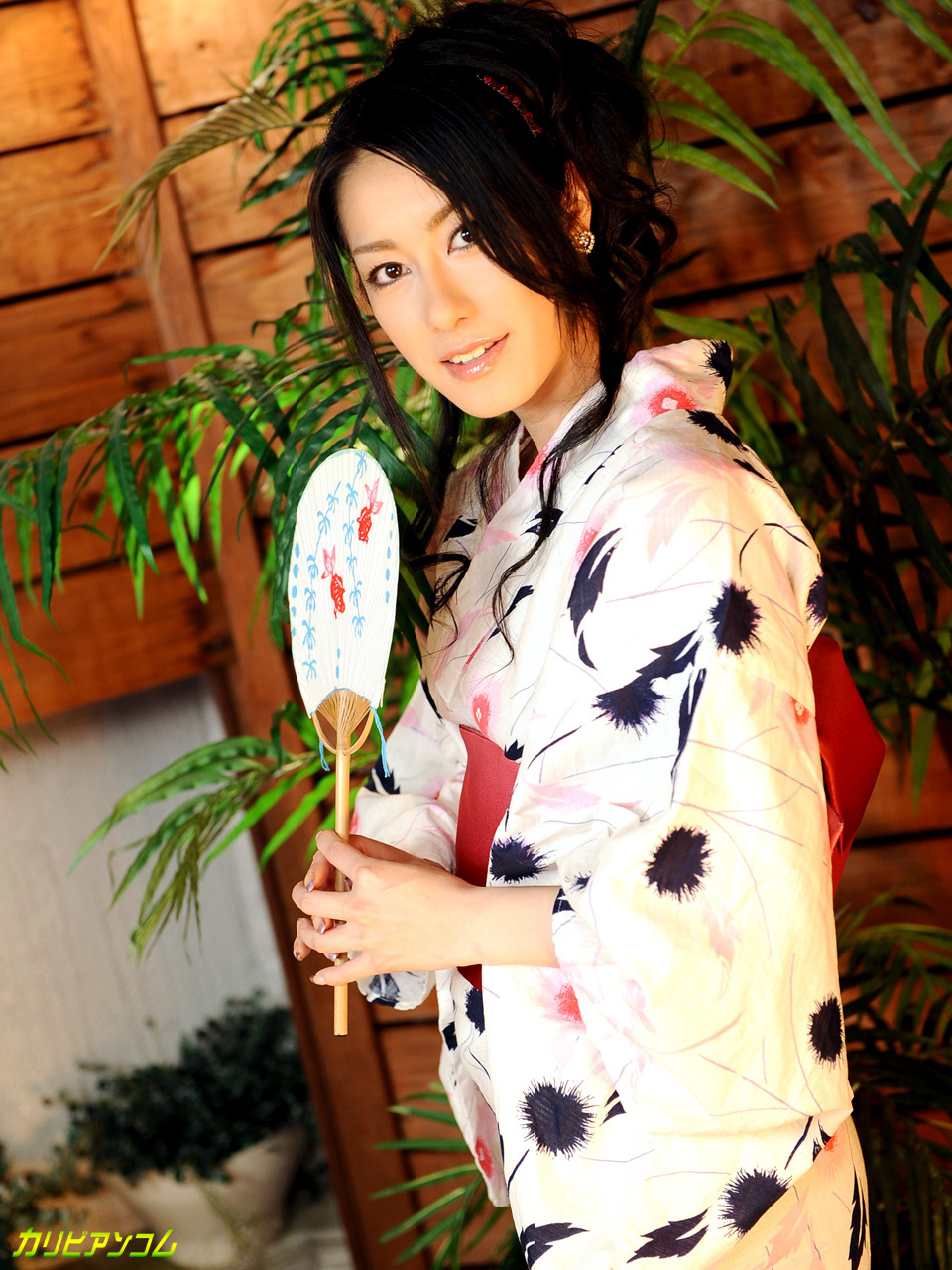 Brunette Asian wife Kyoka Ishiguro doffs her robe and gets her bush filled porn photo #427947761